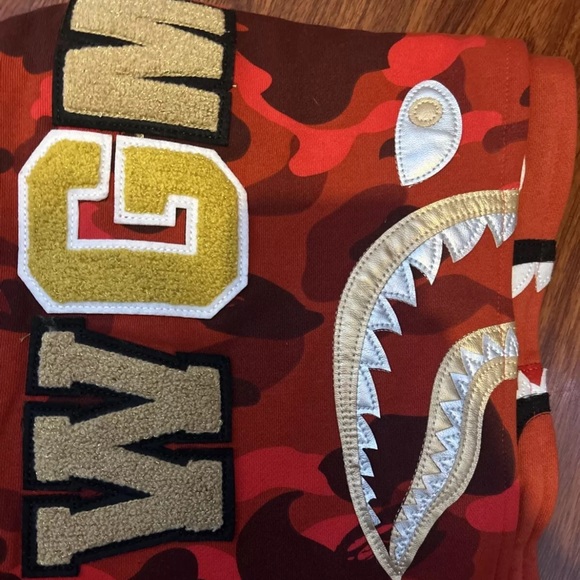Bape Other - Double shark Red bape hoodie